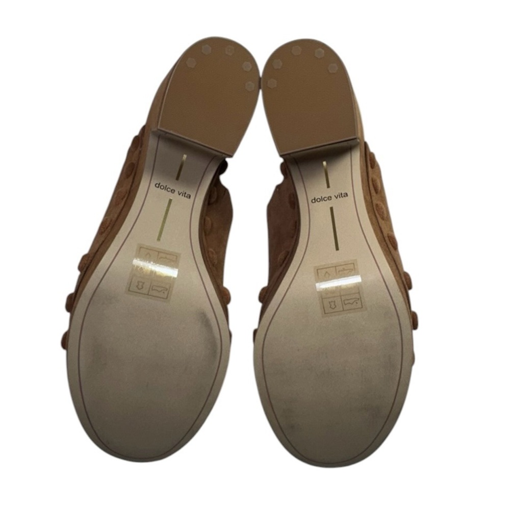 Dolce Vita Emol Brown Suede Studded Chunky Platform Open Toe Mule Sandals Sz 8.5 - Picture 11 of 15